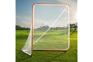 DOUBLERIVER Lacrosse Goal Portable Lacrosse Nets for Backyard Heavy Duty Steel Frame Lacrosse Training Net Training Equipment Lacrosse net 6x6FT