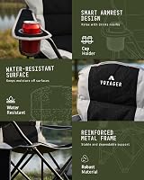 Voyager Folding Camping Chairs 2 Pack with Cooler Bag Lightweight 600D view 6