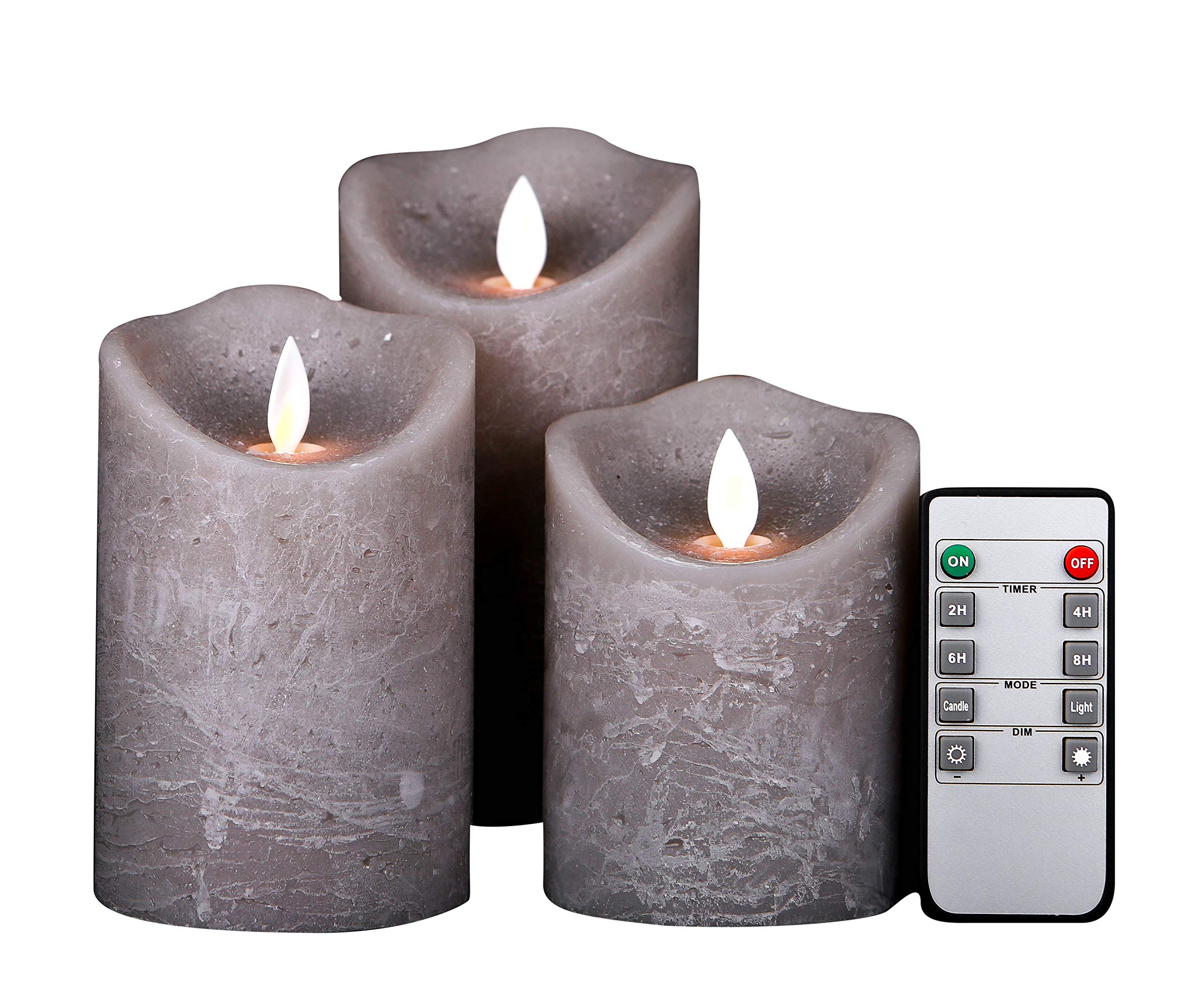 Kitch Aroma Marble Grey Color flameless candles 3 x 4/5/6inch Battery Operated 732840953825 eBay