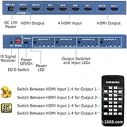 Explosive HDMI 2.0 4k Matrix switcher 4X4 Switching