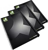 Q-Connect A4 Wirebound Notebook 160 Pages Black Pack of 3