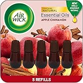 Air Wick Essential Mist Refill, 5 ct, Apple Cinnamon, Essential Oils Diffuser, Air Freshener