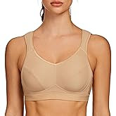 AGONVIN Women's High Impact Support Wirefree Bounce Control Plus Size Workout Sports Bra