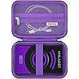 Supmay Hard Carrying Case for WALABOT DIY 2 - Advanced Stud Finder and Wall Scanner, Travel Storage Holder with Zipper Mesh Bag for Charging Cable and Other Accessories, Purple
