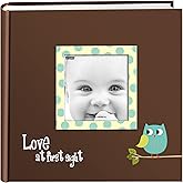 Pioneer Photo Albums EV-246FB/O 200-Pocket Baby Owl Printed Designer Frame Cover Photo Album, Blue, 4 x 6 Inch