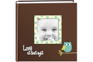 Pioneer Photo Albums EV-246FB/O 200-Pocket Baby Owl Printed Designer Frame Cover Photo Album, Blue, 4 x 6 Inch