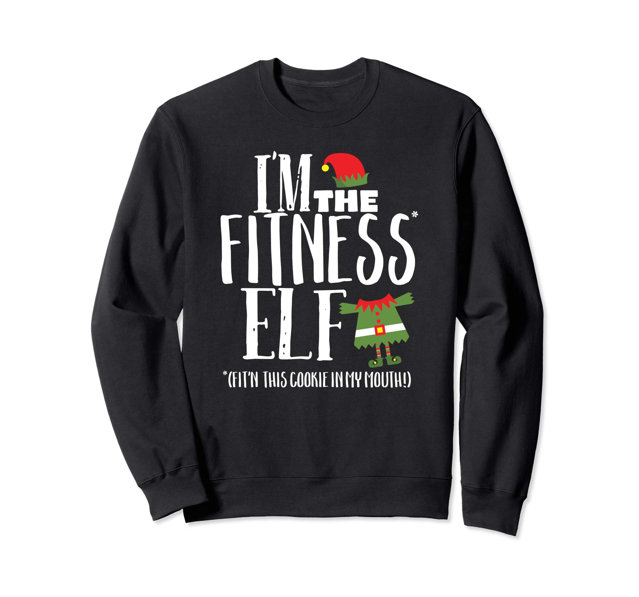 Fitness Cookie Elf Matching Family Group Christmas Costume Sweatshirt