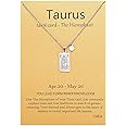 TGOLM 14k Gold Plated Zodiac Sign with Tarot Card Pendant Necklace Birthday Gift for Women