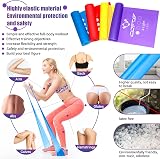 COFOF Resistance Bands Set 4 Levels 1.8m with Carry Bag Yoga Pilates view 3