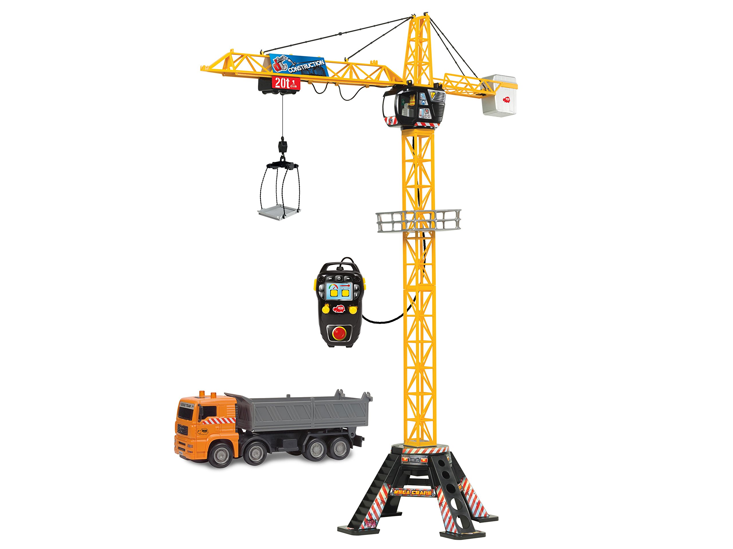 Dickie Toys 48" Mega Crane and Truck Vehicle and