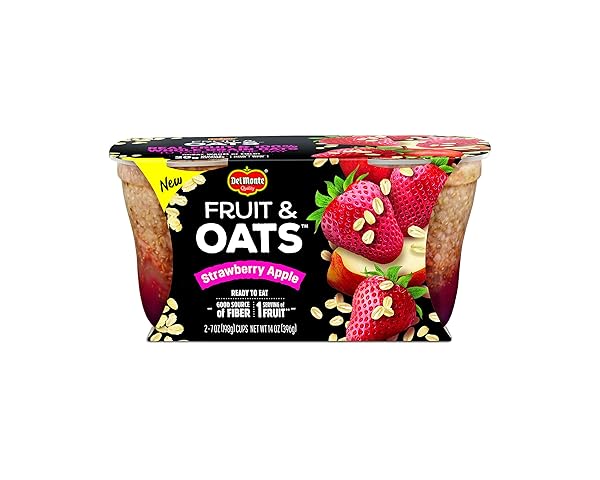 DEL MONTE FRUIT AND OATS, STRAWBERRY APPLE, 7 OZ