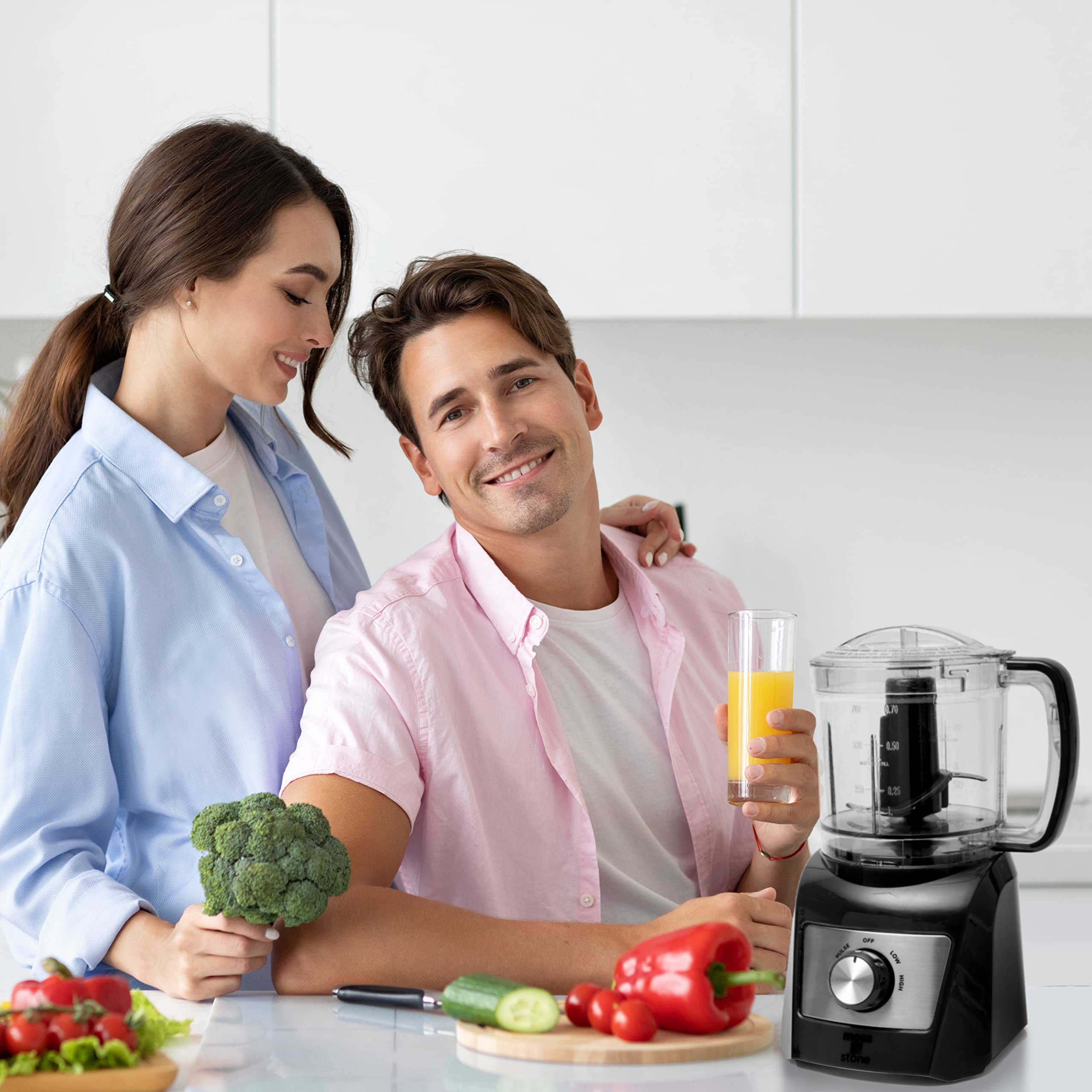 Moss & Stone 3 Cup Mini Food Processor, Strong Vegetable Chopper for Dicing, Chopping, Mincing