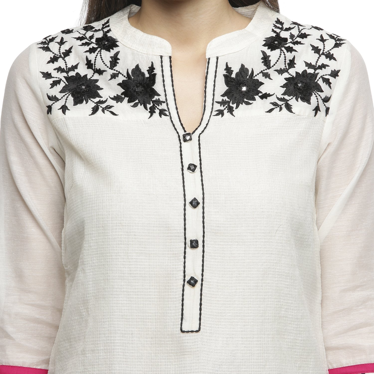 trishaa by pantaloons women's cambric straight churidar kurta dupatta