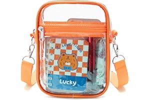 DNFUN Clear Bag Stadium Approved - Waterproof Crossbody Purse with Adjustable Strap for Concerts & Events