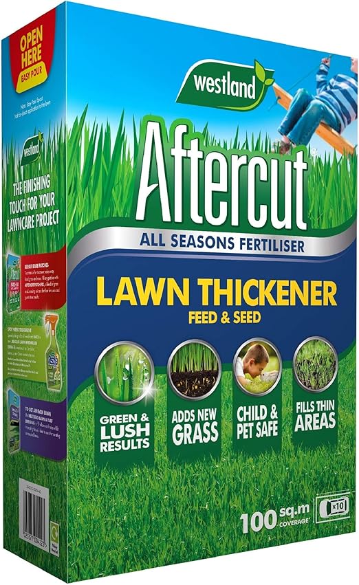 Aftercut Lawn Thickener Feed and Seed, 100 m2, 3.5 kg Amazon.co.uk