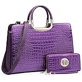 Womens Handbag Top Handle Shoulder Bag Tote Satchel Purse Work Bag with Matching Wallet