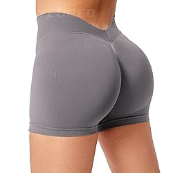 YEOREO Workout Scrunch Shorts Women 3.6" V Back Gym