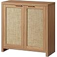 OAKHAM HOME Hampstead Storage Sideboard Cabinet with Rattan Doors and Adjustable Shelves, Buffet Kitchen Cabinet Cupboard Console for Living Room