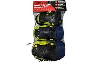 NAVEE Kids Protective Gear Set, 3-in-1 Knee and Elbow Pads for 5-14 Years Old Boys and Girls, Compatible with K100/K100 Pro/K