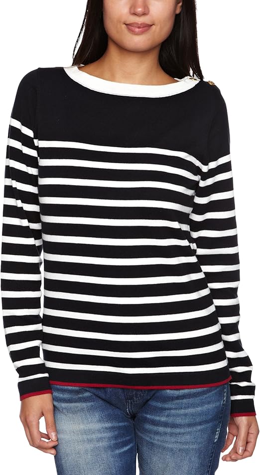 Henri Lloyd Malina Nautical Boatneck Knit Women's Jumper Navy X-Small: Amazon.co.uk: Clothing