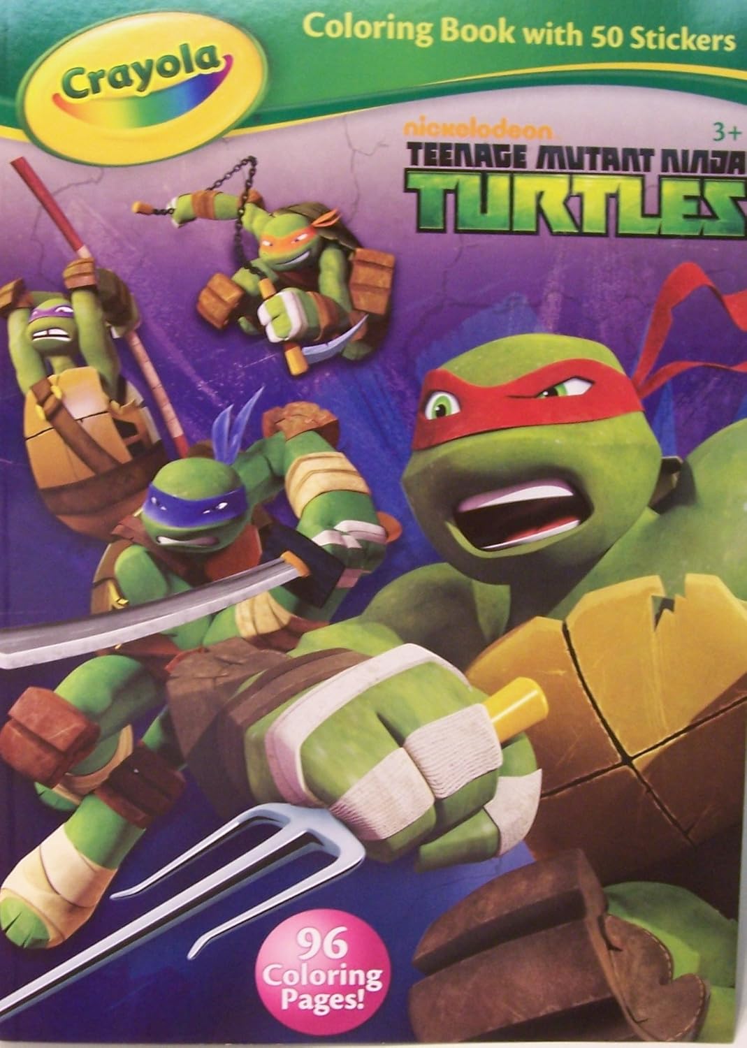 Teenage Mutant Ninja Turtles Crayola Coloring Book with 50 Stickers ~ It's Go Time! (2013)