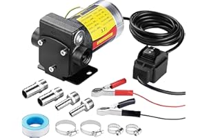 TRUPOW 12V DC Self-priming Gasoline Fuel Oil Transfer Pump with Reversible Pumping for Gasoline Diesel Kerosene & More