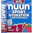 Nuun Sport Electrolyte Powder Packets - Mixed Berry Flavor | 5 Essential Electrolytes for Hydration | Easy Open Drink Mix with Magnesium | 1g Sugar | Non GMO, Vegan | 16 Single Serving Sticks
