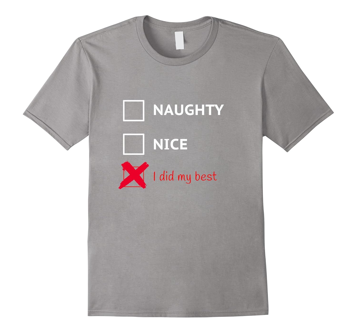 Funny Santa's Naughty Or Nice List T-Shirt-Art