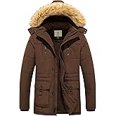 WenVen Men's Hooded Warm Coat Winter Parka Jacket