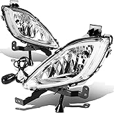 Auto Dynasty Fog Lights Assembly for 2011 2012 2013 Hyundai Elantra 4-Door | Fog Lamps for 11 12 13 Hyundai Elantra 4-Door, with Switch, Driver and Passenger Side, Clear Lens