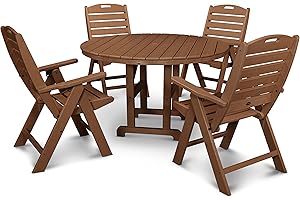 POLYWOOD® Nautical Dining Set, Teak