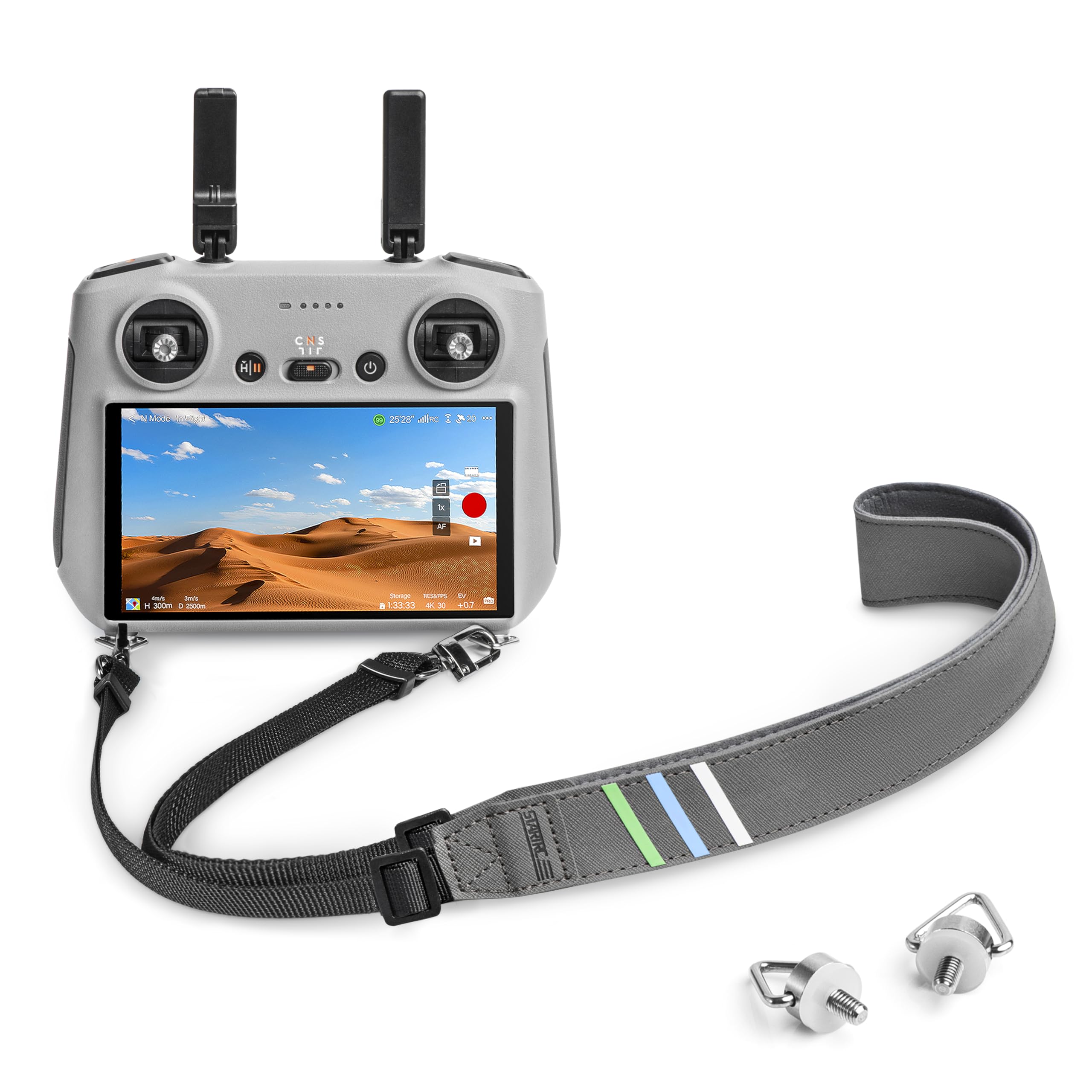 STARTRC RC 2 Controller Lanyard Neck Strap for DJI Mini 4K/Mini 4 Pro,Adjustable RC Pro Lanyard for DJI Mini 4 Pro/Air 3/Mini 3/Mini 3 Pro/Mavic 3 Pro Remote Controller Accessories（Grey
