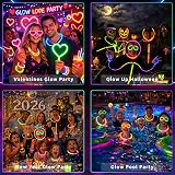 Ammy Glow Glow Sticks 100 Pack with 100 Connectors Kit 205 Pcs view 3