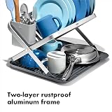 OXO Good Grips Aluminium Fold Flat Dish Rack view 3