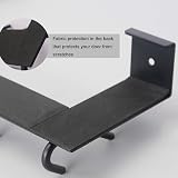 WEBI 6 Coat Hooks Over Door Hanger Rack for Towels Clothes Bathroom Black view 3