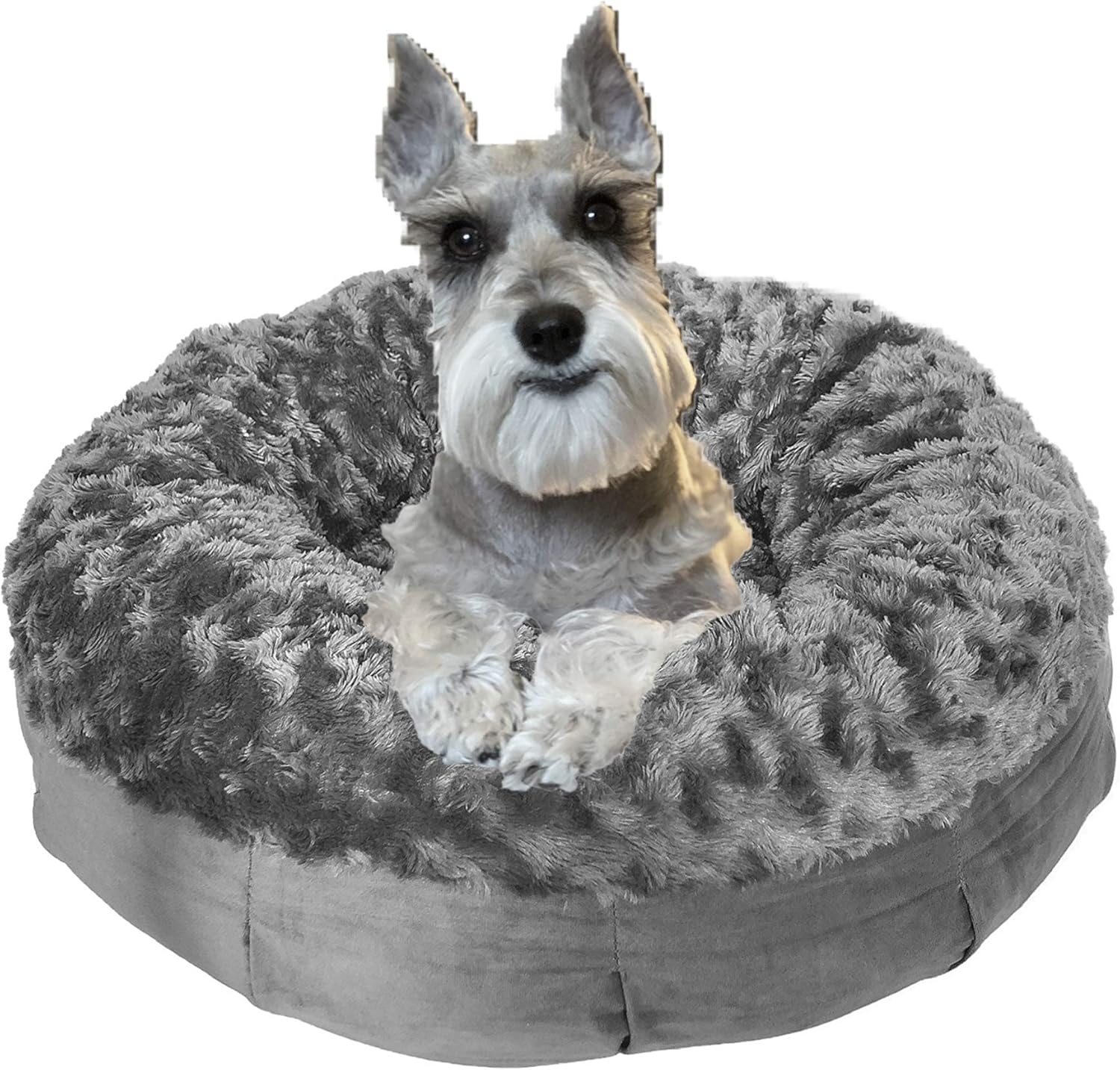PAWZY Calming Dog Bed, Orthopedic Dog Bed, Fuzzy Dog Bed,Plush Dog Bed