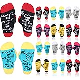Xtinmee 12 Pairs Valentines Team Employee Appreciation Gift Socks Thank You Teacher Nurse Sock for Social Work Coworker Staff