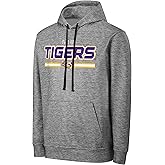 FOCO NCAA Men's Officially Licensed Gray Team Color Primary Logo Wordmark Performance Victory Stripe Pullover Hoodie