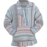 Del Mex Deluxe Mexican Baja Hoodie Sweatshirt Pullover Jerga Surf Poncho Drug Rug