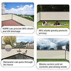 SUNLAX Privacy Fence Screen 5' x 22' Heavy Duty