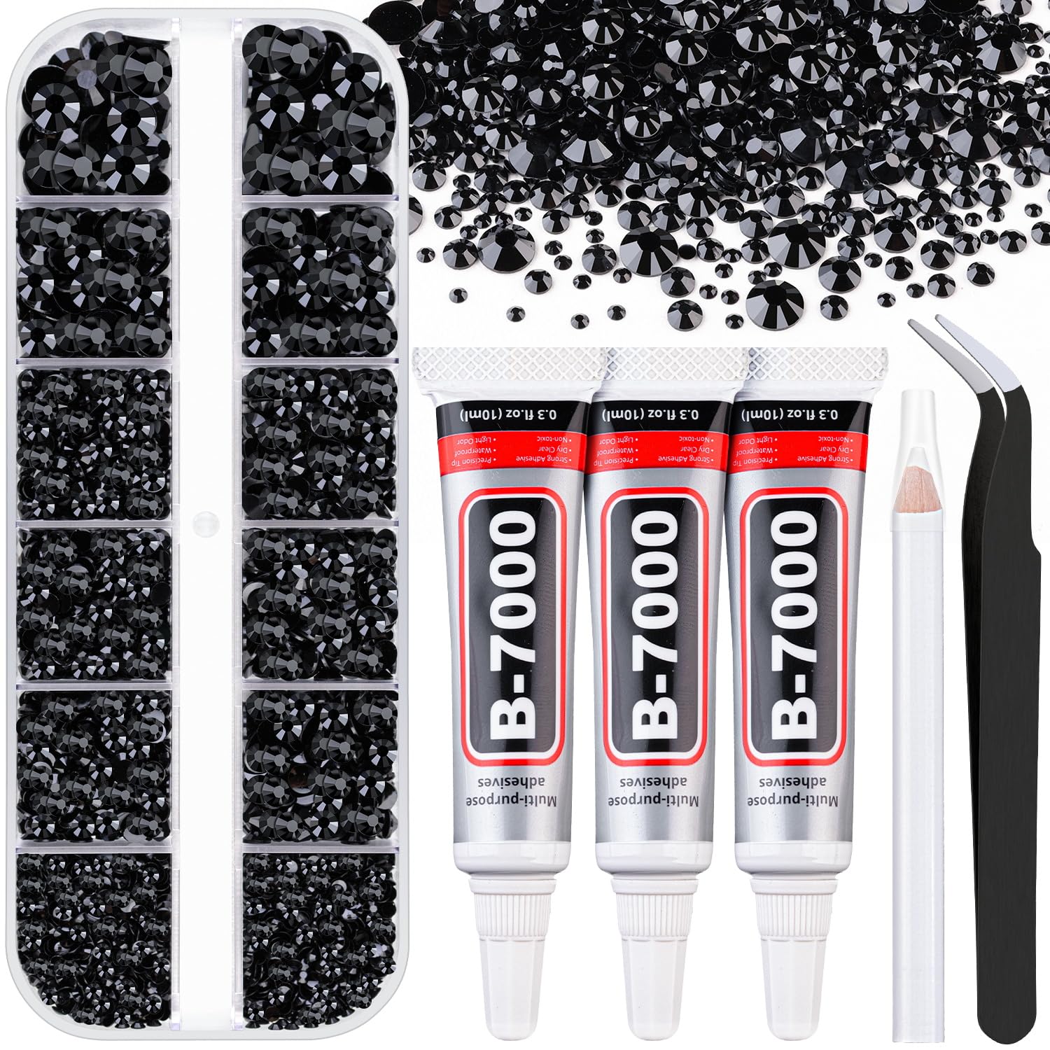 Resin Rhinestones for Crafting with B7000 Jewelry