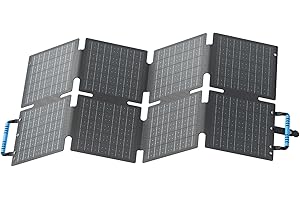 BLUETTI 60W Solar Panel for Portable Power Station Handsfree 1 Handsfree 2 AC2A, USB-A and USB-C Port for Tablet Phone Drone,