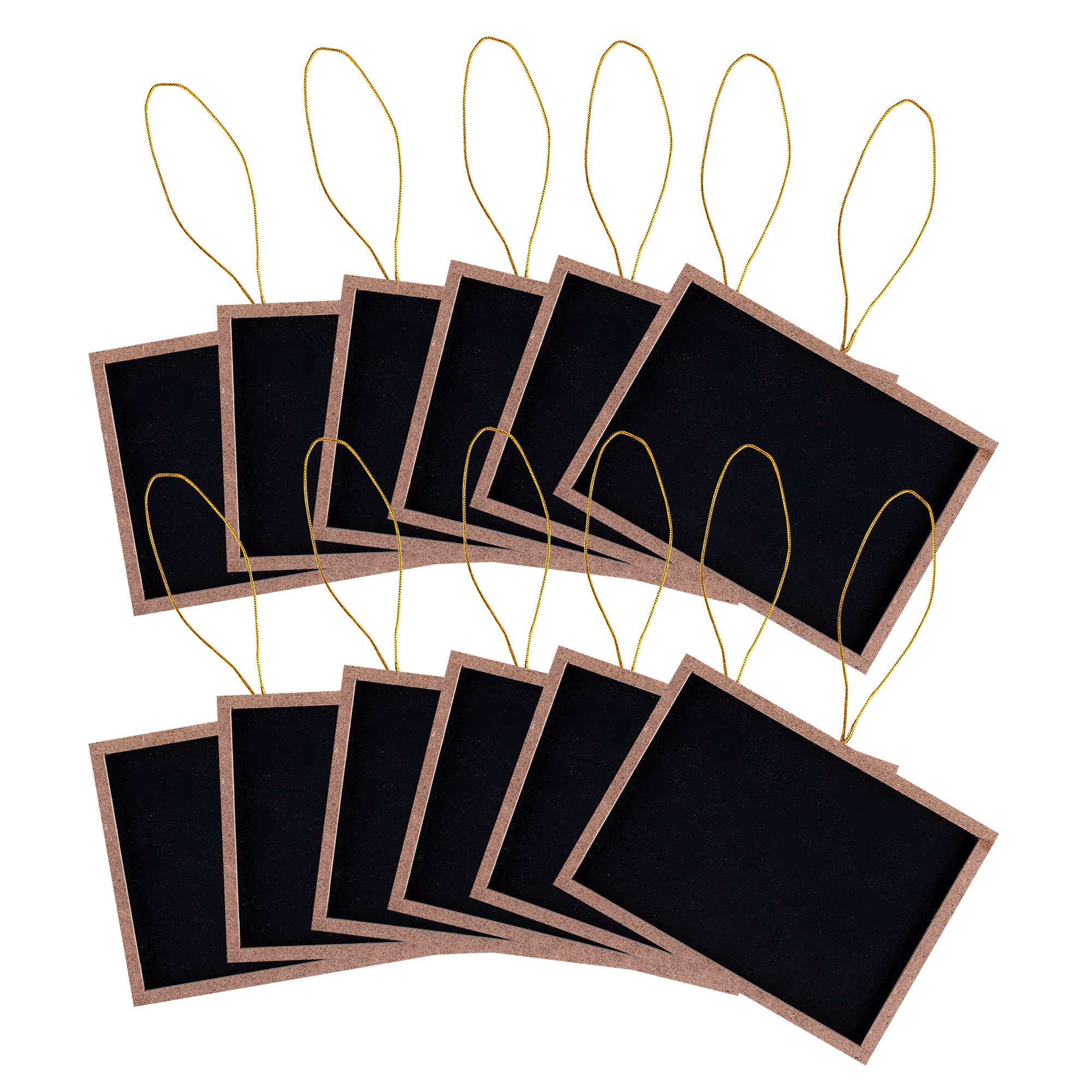 Mini 3" x 4" Wooden Frame Rectangle Hanging Chalk Blackboard for Arts & Crafts, Table Numbering, Party Favors (12 Pack) by Super Z Outlet