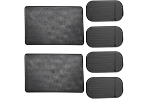 6 Pcs Car Dashboard Non Slip Mat, Anti-Slide Sticky Multifunctional Pads, AYWFEY Non-Slip Car Magic Dashboard Sticky Adhesive Mat, for Radar Detector, Cell Phone, Keys, Mirrors, GPS, Sunglass