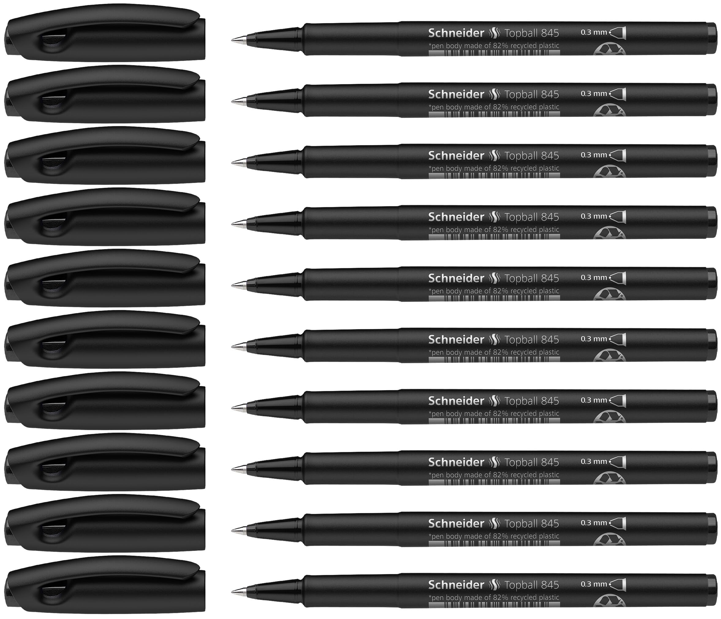 Schneider 184501 TK Topball 845 Rollerball Pen Black