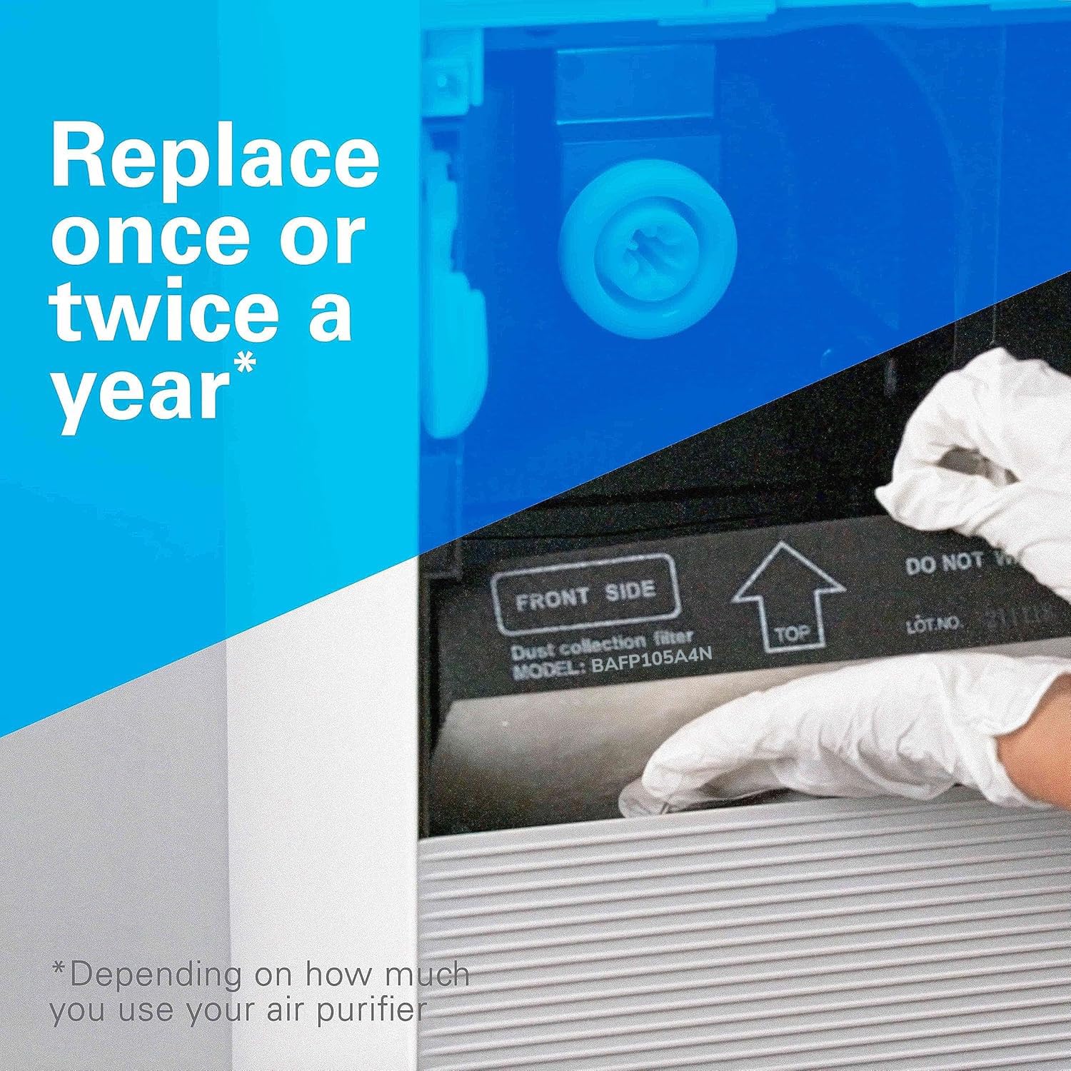 Daikin HEPA Filter, MCKB70YSAU Air Purifier Replacement for Home, Removes 99.97% of Particles as Small as 0.1 Microns, Including Pet Dander, Hair, Dust and Pollen