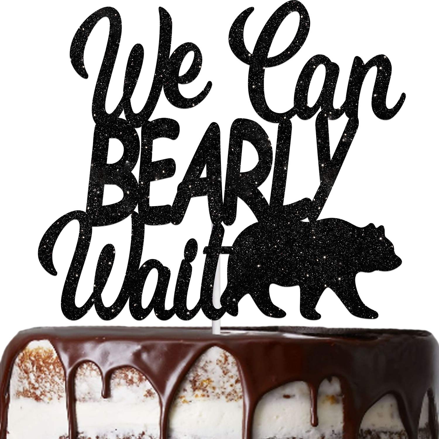 we can bearly wait cake topper