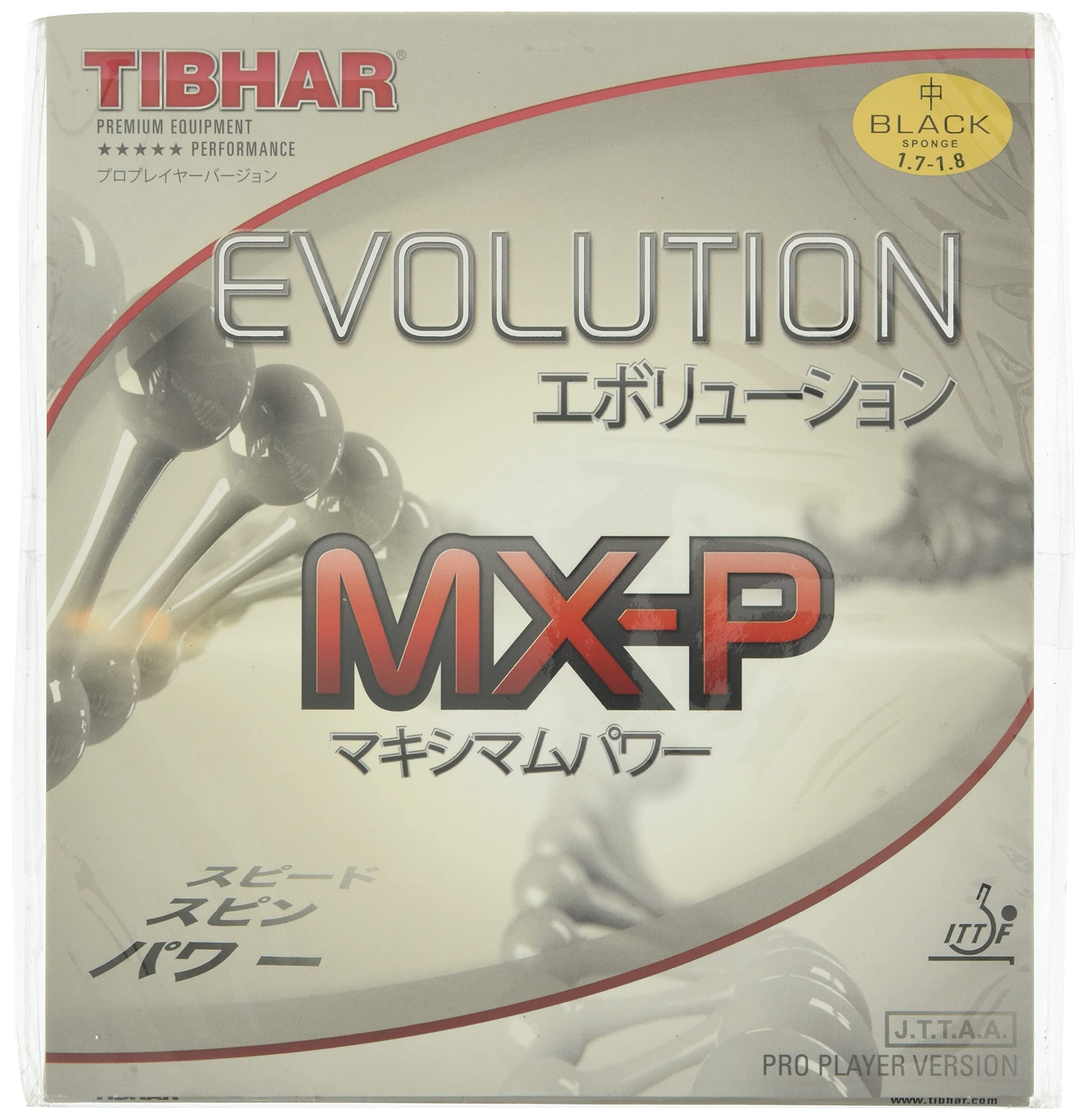 TIBHAR Evolution MX-P Table Tennis Eraser BT146153, Black, 2 mm