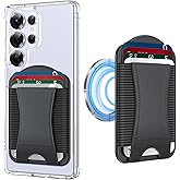 YWXTW 2025 Upgraded Magnetic Wallet for Samsung Galaxy S25/S24 Series and iPhone 16/15/14/13/12 Models, 6 Cards Holder, Minimalist Slim Leather Magnet Wallet