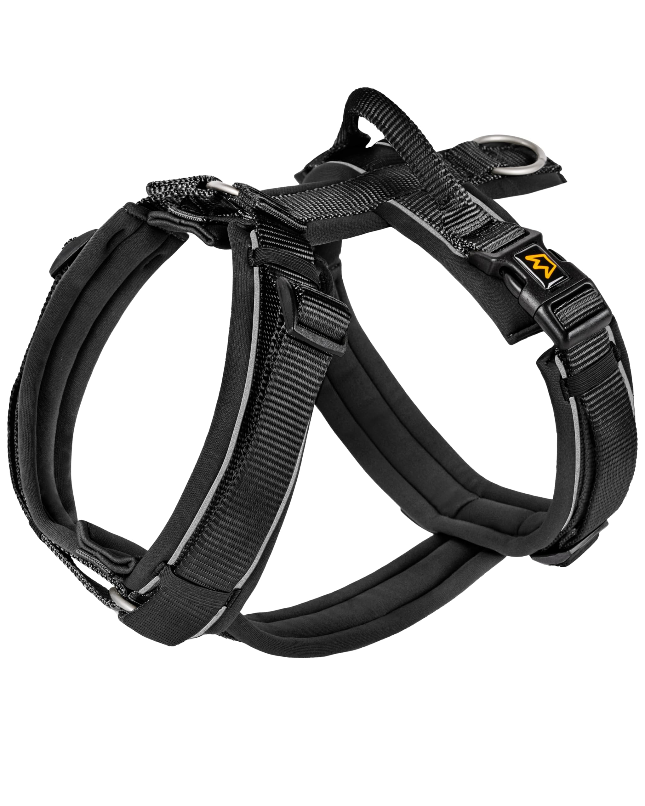 Rudelkönig dog harness Paola - Reflective Chest Harness with Handle - Adjustable large no pull harness for dogs - For large dogs